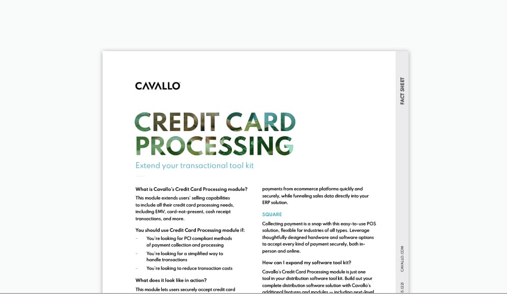 credit card processing, distribution software