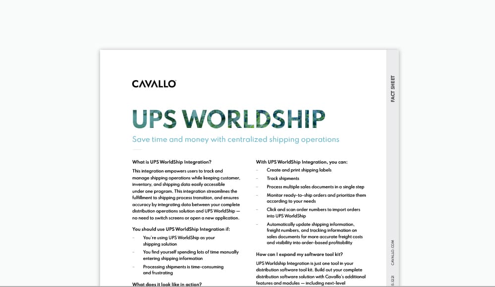 UPS Worldship Integration