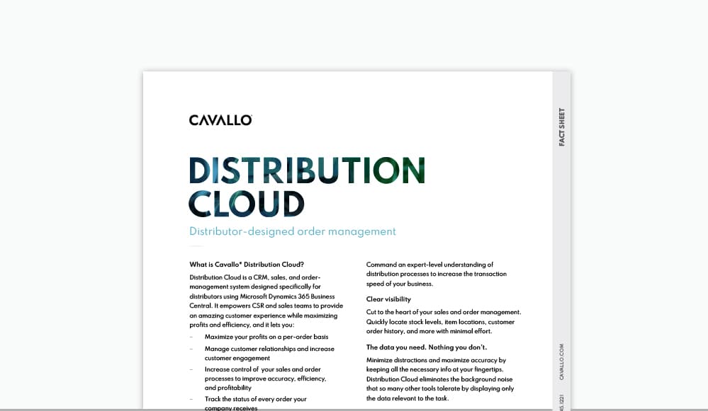 distribution cloud, order management