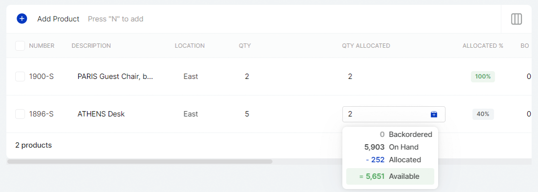 Allocating Inventory new features