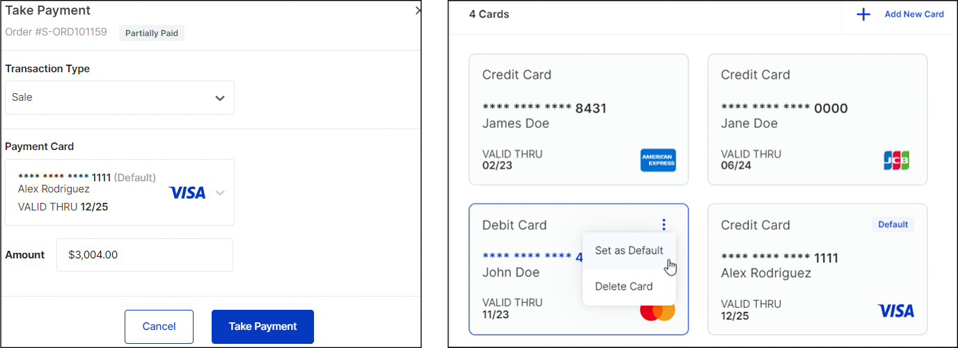 Credit Card Processing new features