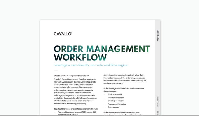 Order Management Workflow
