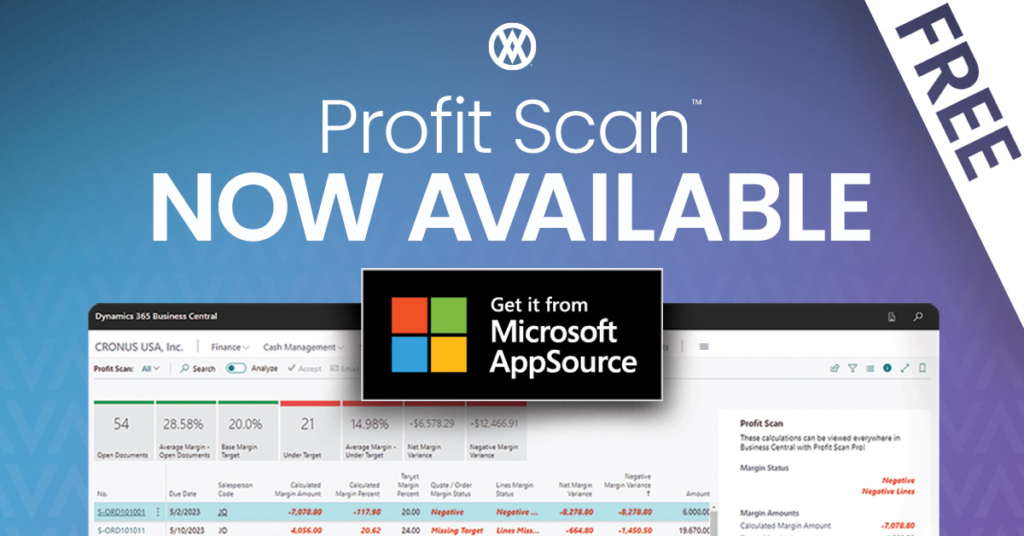 Profit Scan, available FREE on AppSource