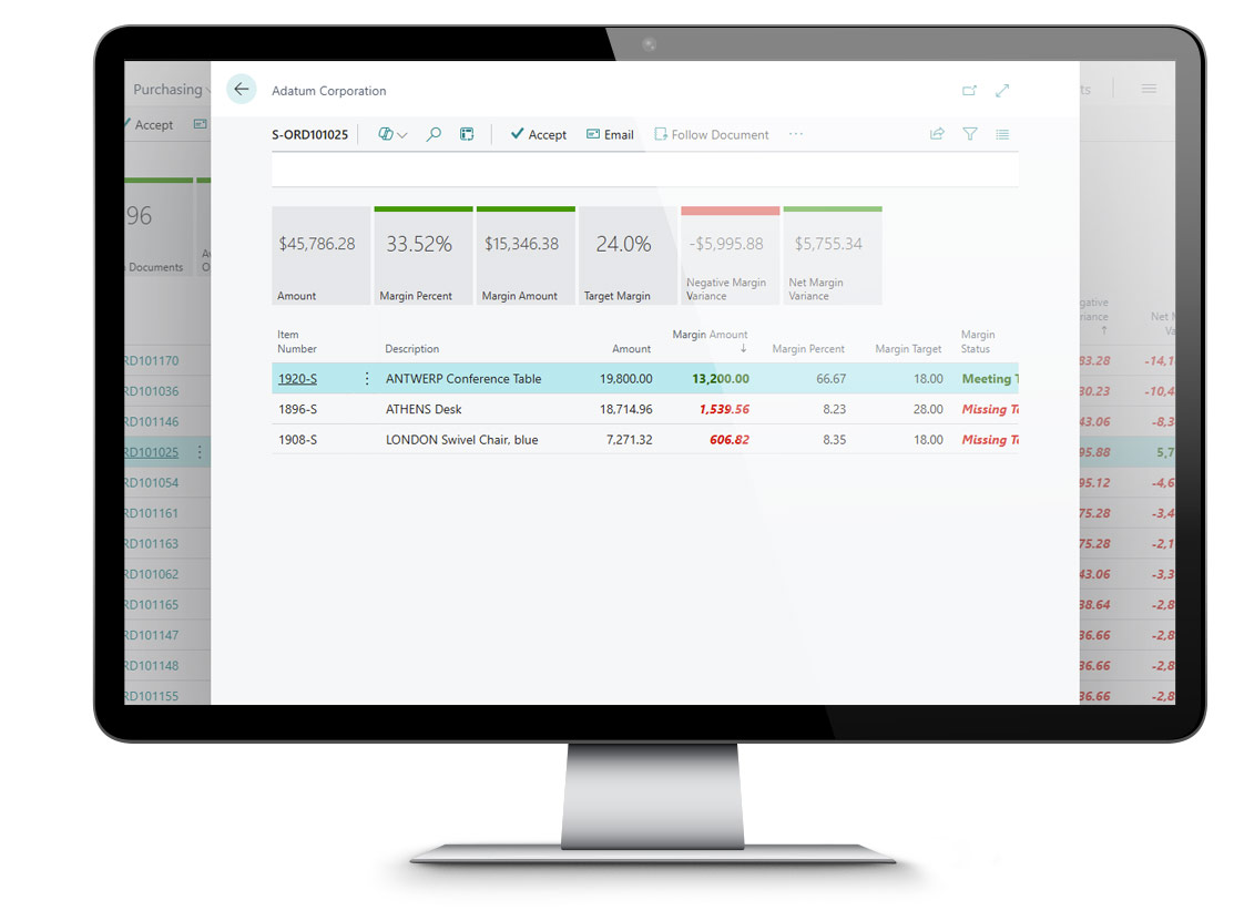 Real-time_profit_creation_mobile Cavallo platform interface integrated with Microsoft Dynamics 365 Business Central