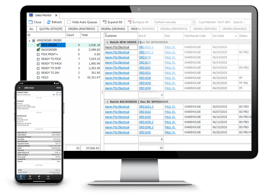 Sales Order Workflow Monitor