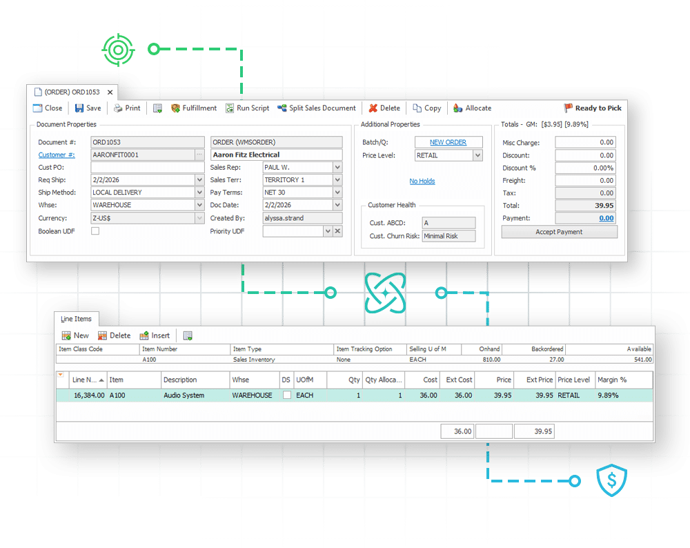 Cavallo platform interface integrated with Microsoft Dynamics 365 Business Central