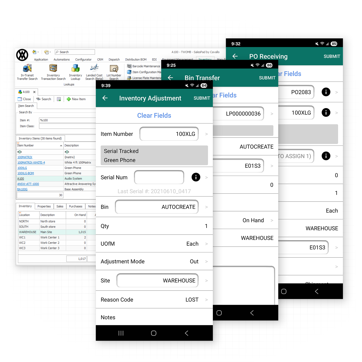 Cavallo platform interface integrated with Microsoft Dynamics 365 Business Central