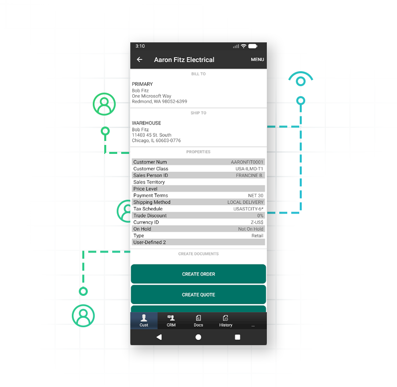 Cavallo platform interface integrated with Microsoft Dynamics 365 Business Central